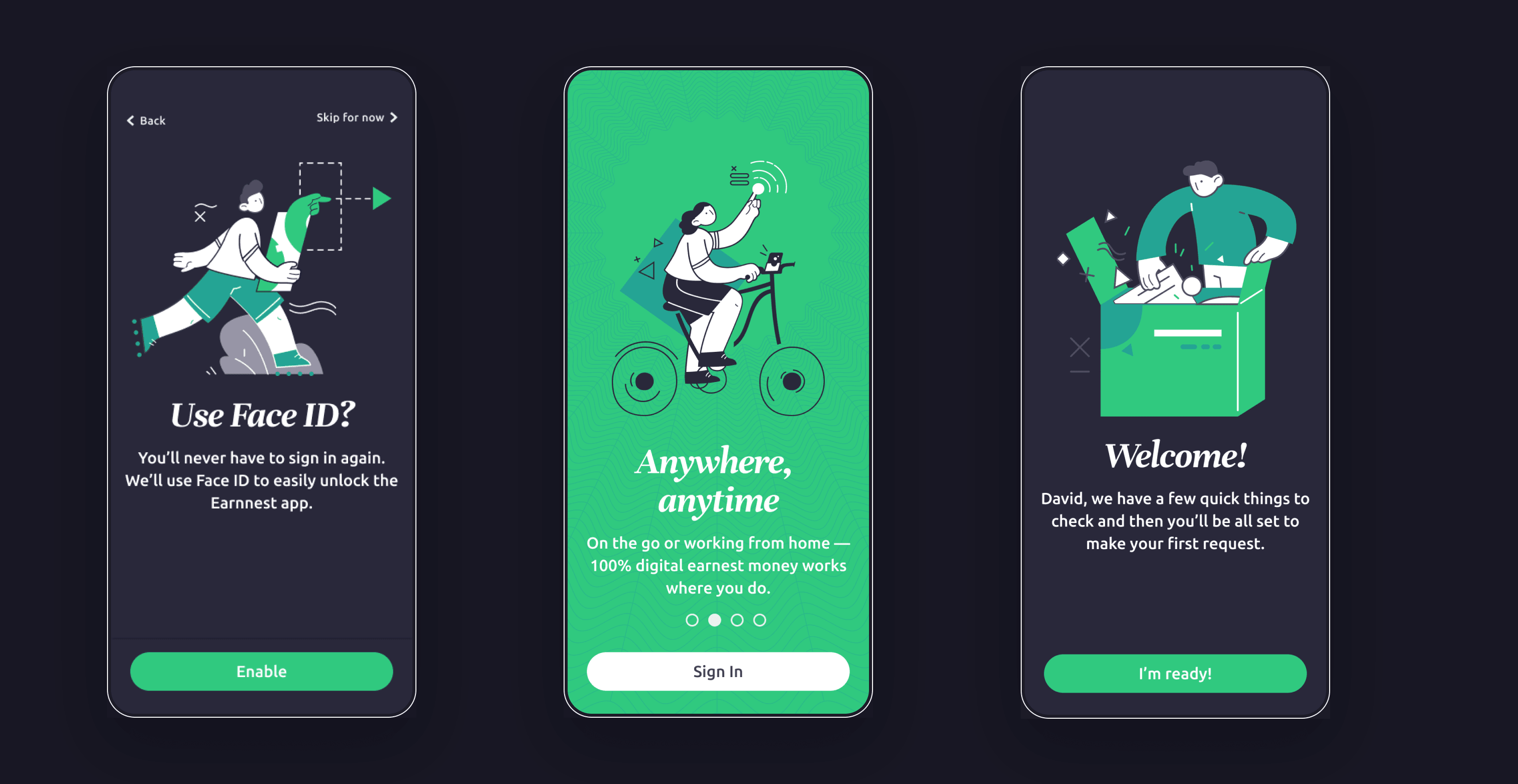 Onboarding flow