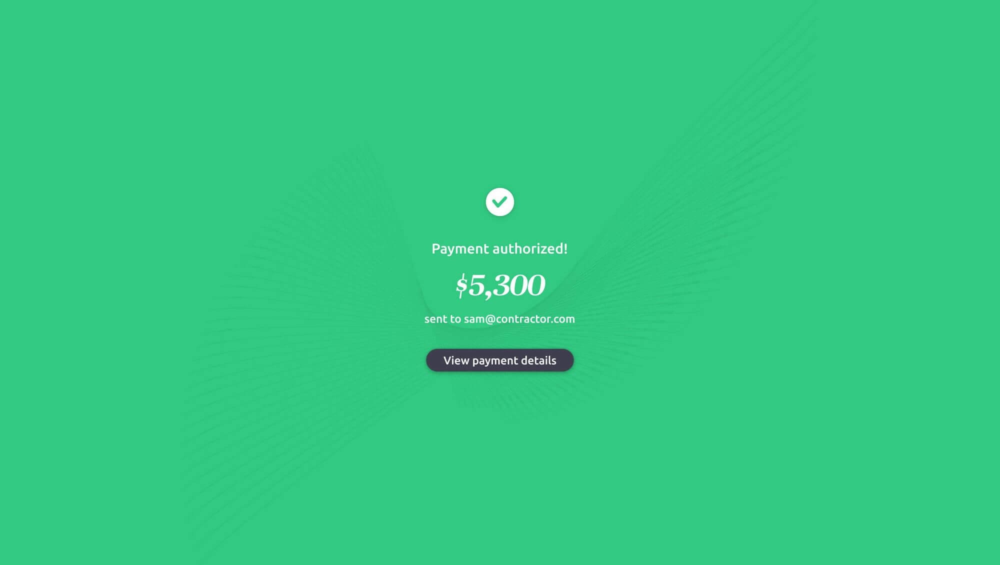 Payment confirmation