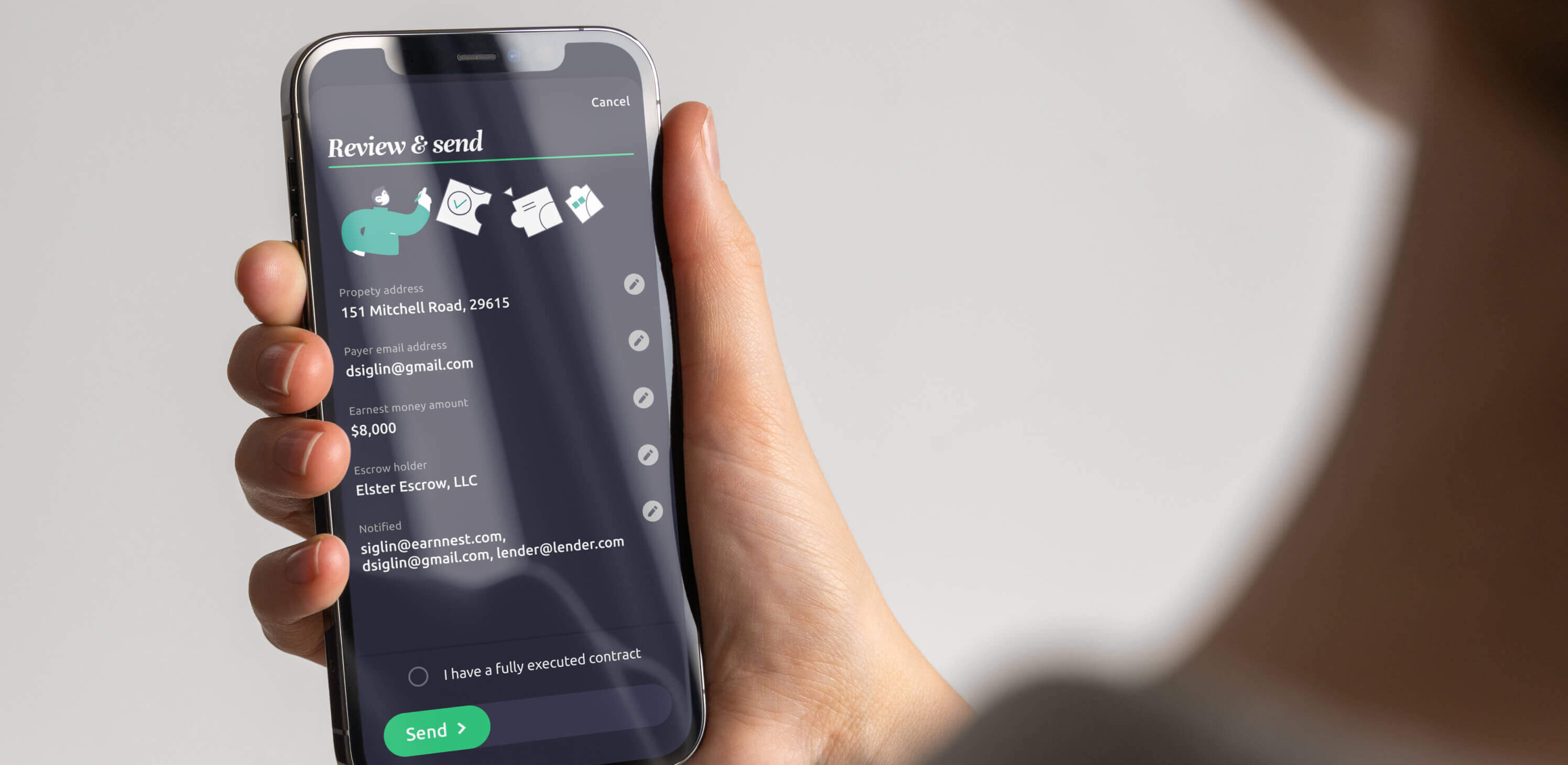 Review & send — desktop